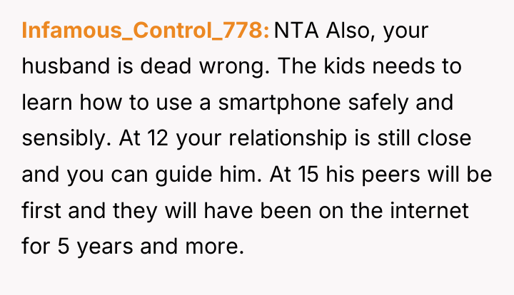 Infamous_Control_778 NTA Also, your husband is dead wrong. The kids...