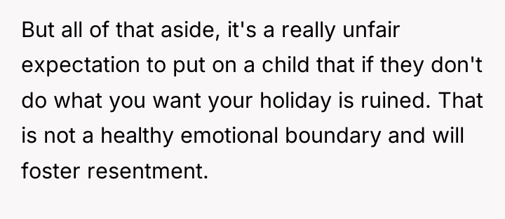 But all of that aside, it's a really unfair expectation...