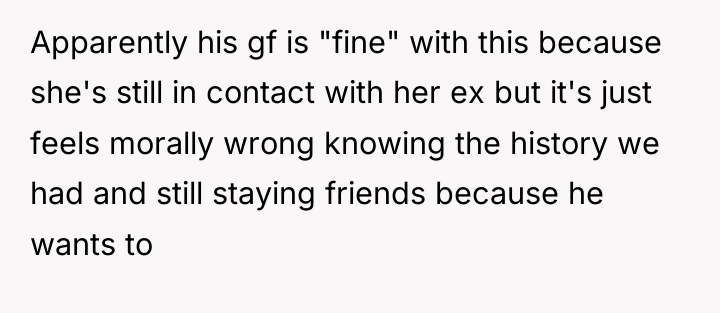 Apparently his gf is "fine" with this because she's still...