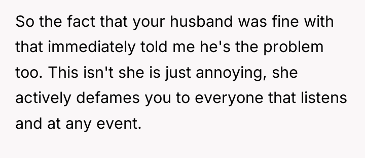 So the fact that your husband was fine with that...