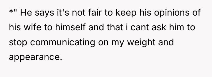 *" He says it's not fair to keep his opinions...