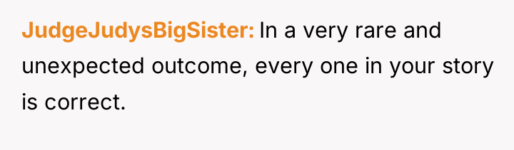 JudgeJudysBigSister In a very rare and unexpected outcome, every one...