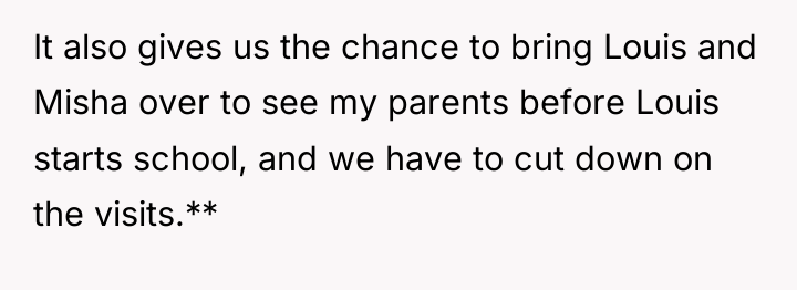 It also gives us the chance to bring Louis and...