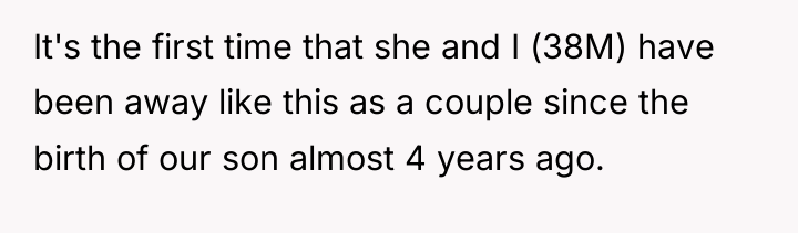 It's the first time that she and I (38M) have...