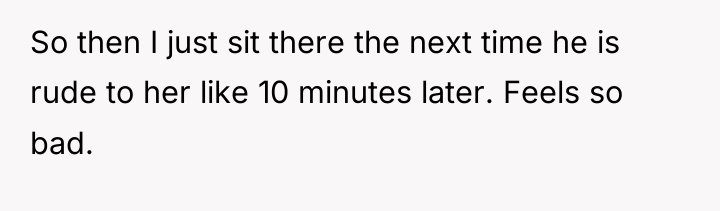 So then I just sit there the next time he...