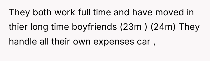 They both work full time and have moved in thier...