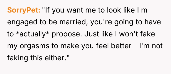 SorryPet "If you want me to look like I'm engaged...