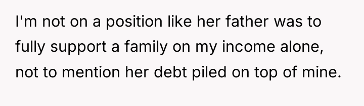 I'm not on a position like her father was to...