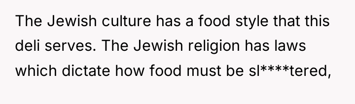 The Jewish culture has a food style that this deli...