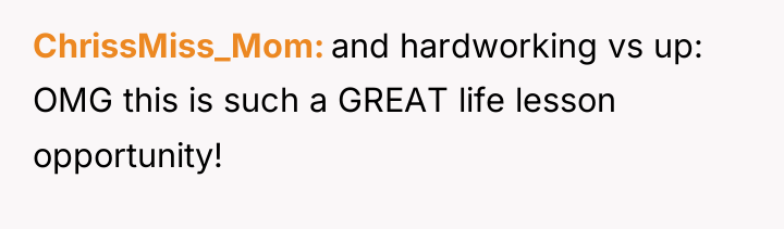 ChrissMiss_Mom and hardworking vs up: OMG this is such a...