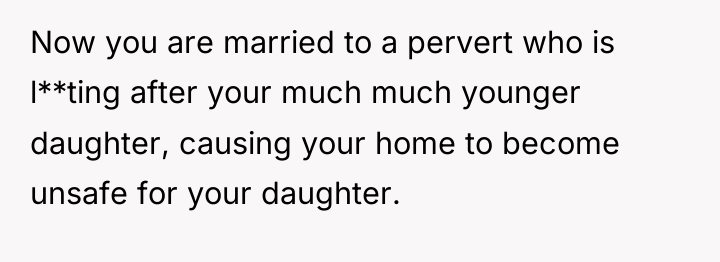 Now you are married to a pervert who is l**ting...