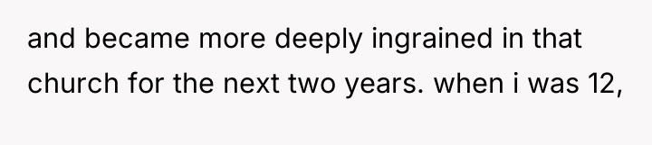 and became more deeply ingrained in that church for the...