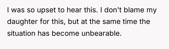 I was so upset to hear this. I don't blame...