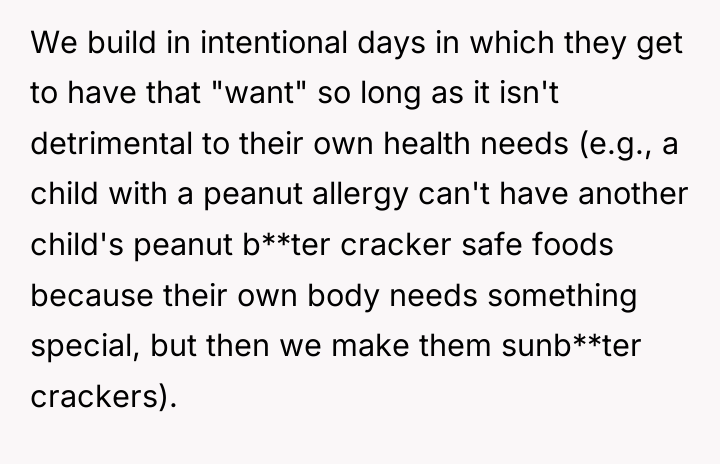 We build in intentional days in which they get to...