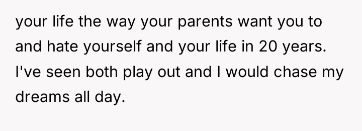 your life the way your parents want you to and...