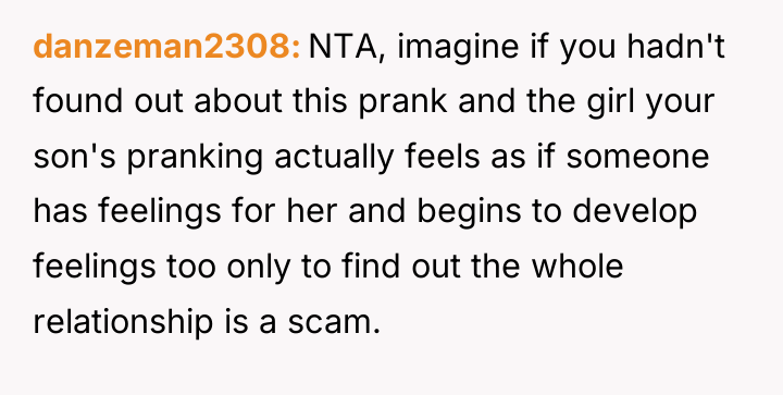 danzeman2308 NTA, imagine if you hadn't found out about this...