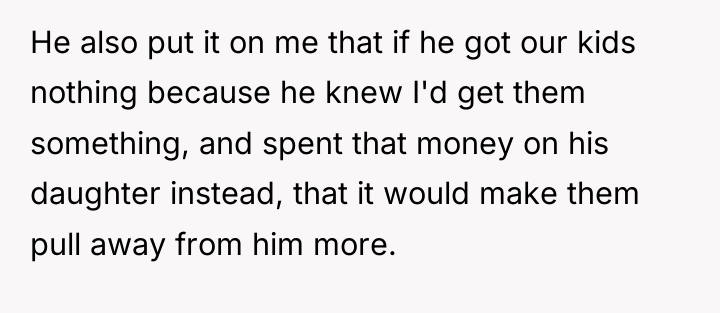 He also put it on me that if he got...