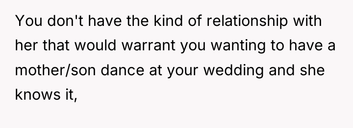 You don't have the kind of relationship with her that...