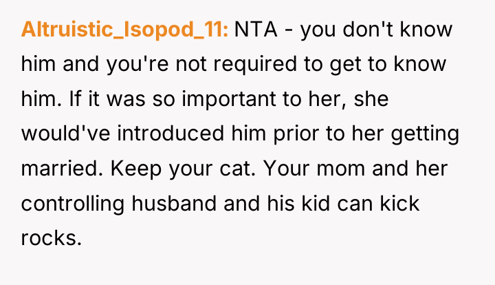 Altruistic_Isopod_11 NTA - you don't know him and you're not...