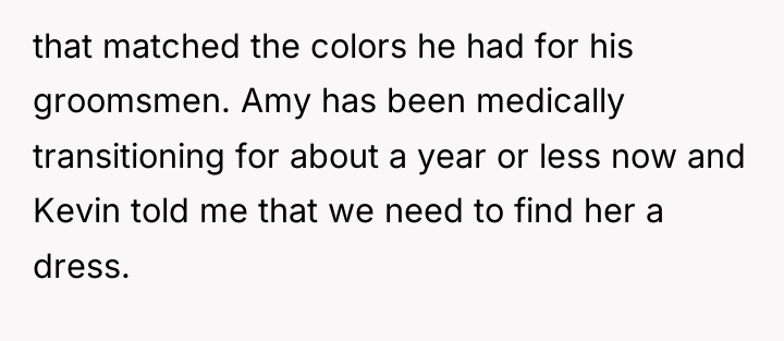 that matched the colors he had for his groomsmen. Amy...