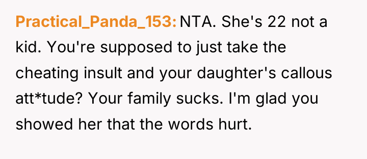 Practical_Panda_153 NTA. She's 22 not a kid. You're supposed to...