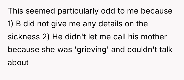 This seemed particularly odd to me because 1) B did...
