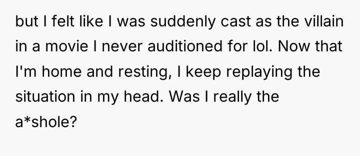 but I felt like I was suddenly cast as the...