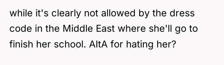 while it's clearly not allowed by the dress code in...
