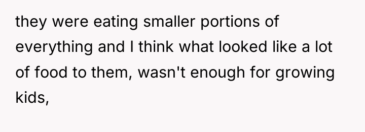 they were eating smaller portions of everything and I think...