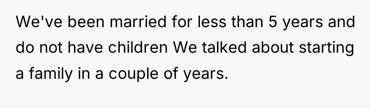We've been married for less than 5 years and do...