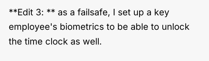 **Edit 3: ** as a failsafe, I set up a...