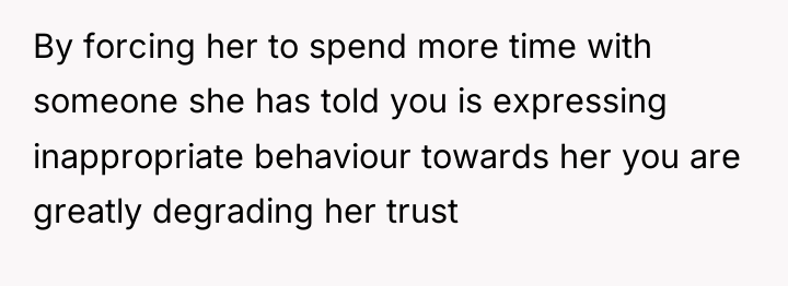 By forcing her to spend more time with someone she...