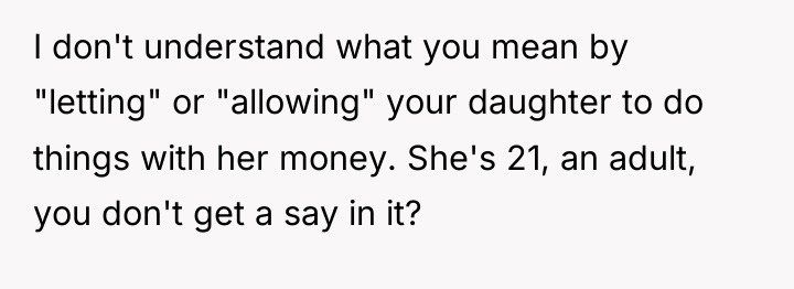 I don't understand what you mean by "letting" or "allowing"...