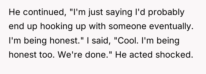 He continued, "I'm just saying I'd probably end up hooking...