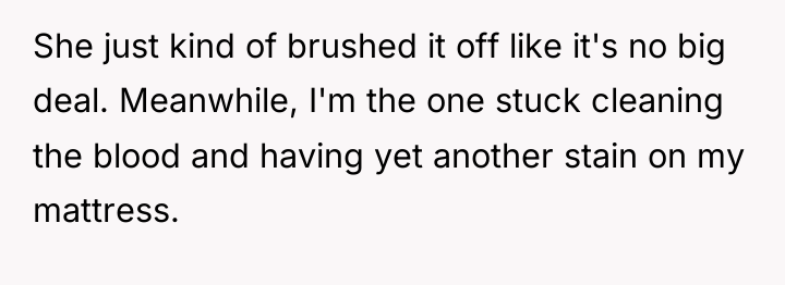 She just kind of brushed it off like it's no...