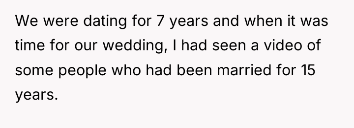 We were dating for 7 years and when it was...