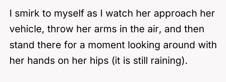 I smirk to myself as I watch her approach her...