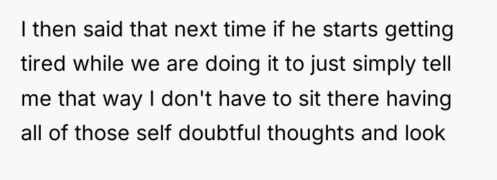 I then said that next time if he starts getting...