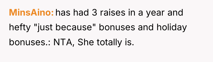 MinsAino has had 3 raises in a year and hefty...