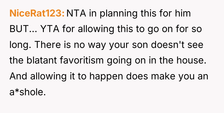 NiceRat123 NTA in planning this for him BUT... YTA for...