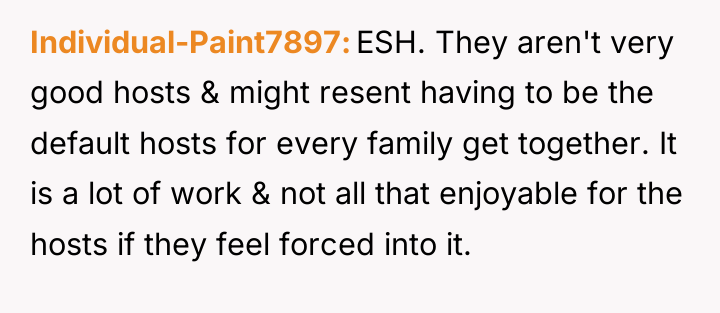 Individual-Paint7897 ESH. They aren't very good hosts & might resent...