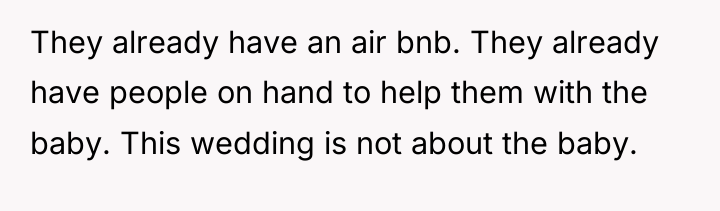 They already have an air bnb. They already have people...