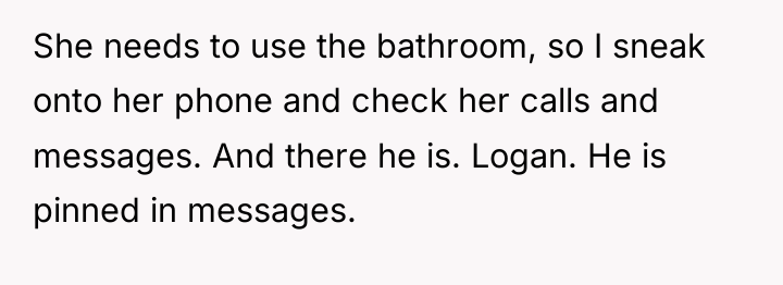 She needs to use the bathroom, so I sneak onto...