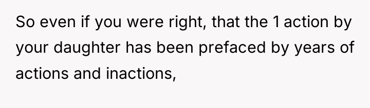 So even if you were right, that the 1 action...