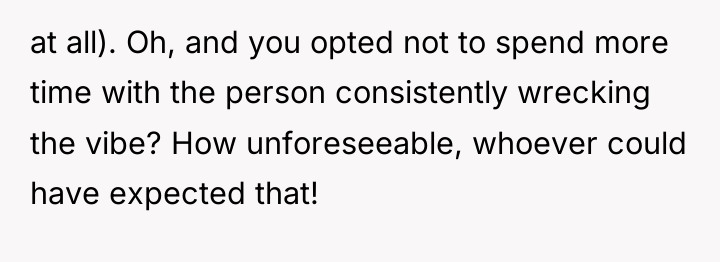 at all). Oh, and you opted not to spend more...