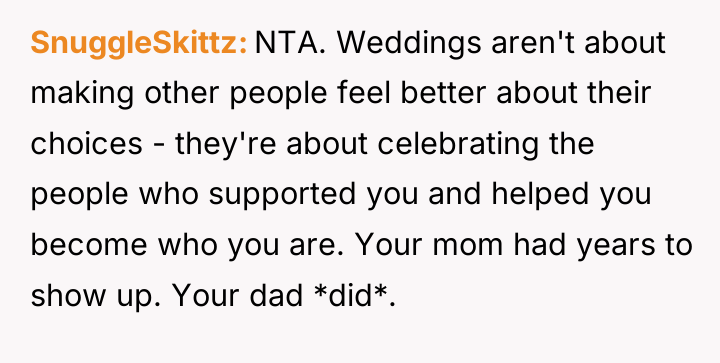 SnuggleSkittz NTA. Weddings aren't about making other people feel better...