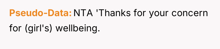 Pseudo-Data NTA 'Thanks for your concern for (girl's) wellbeing.