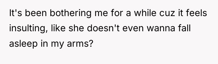 It's been bothering me for a while cuz it feels...