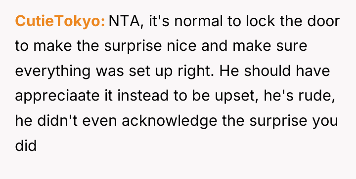CutieTokyo NTA, it's normal to lock the door to make...
