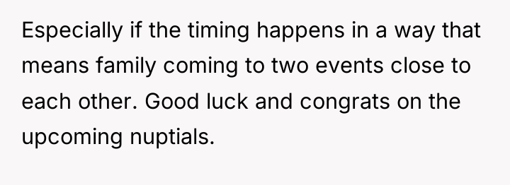 Especially if the timing happens in a way that means...